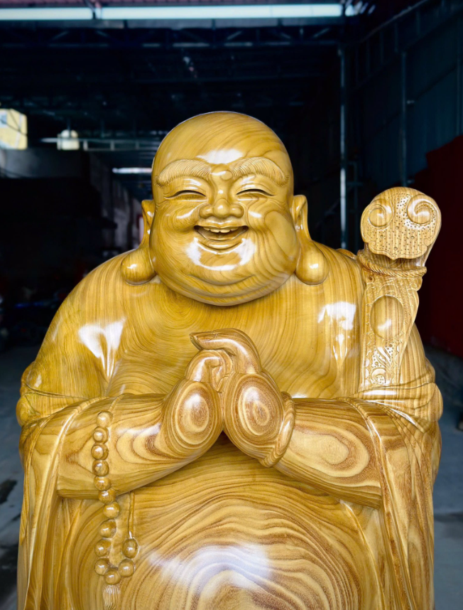 Tượng Di Lặc Ngũ Phúc Gỗ Hương